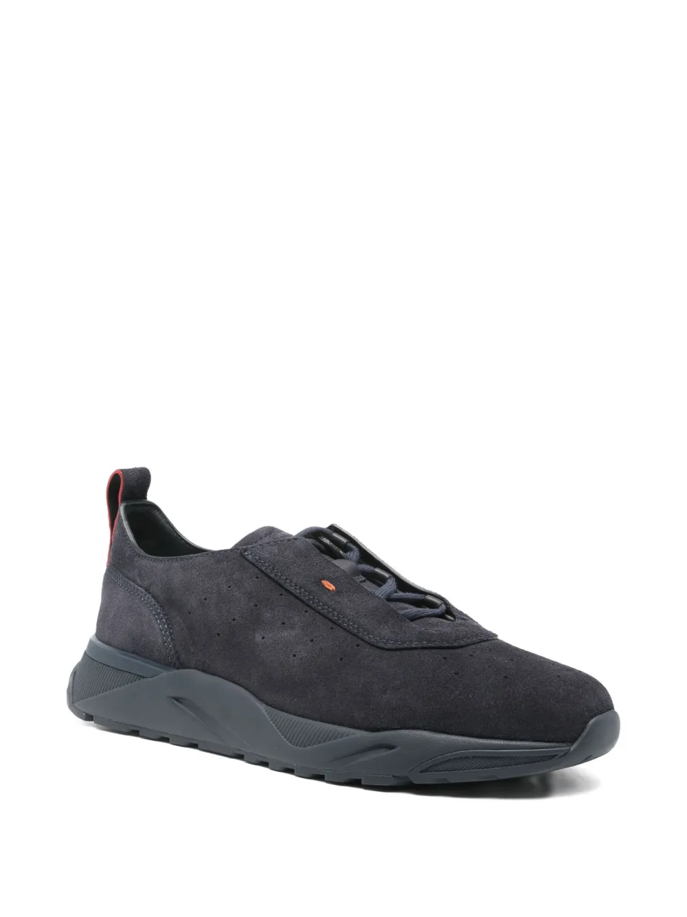 Santoni suede sneakers Blauw