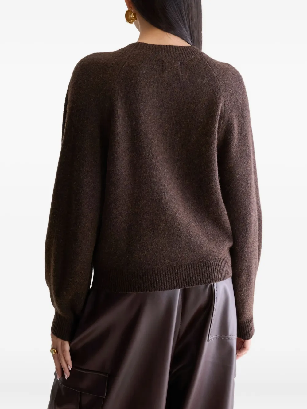 Bellerose Ameka Crew-neck Wool Sweater In Brown