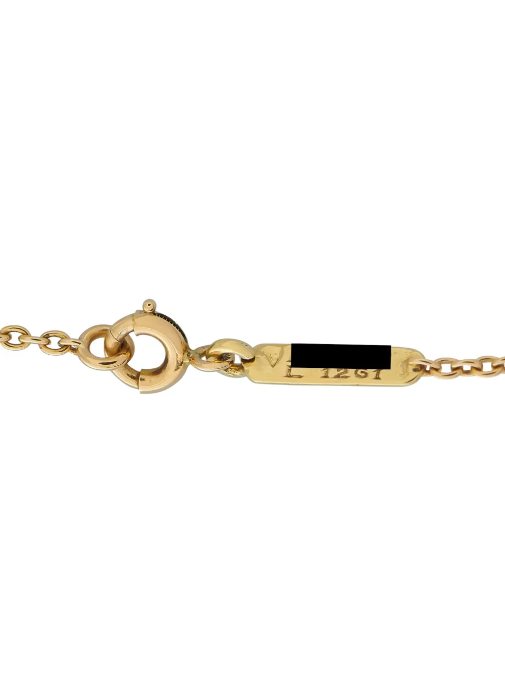 Pre-owned Van Cleef & Arpels 18k Yellow Gold Diamond And Lapis Necklace