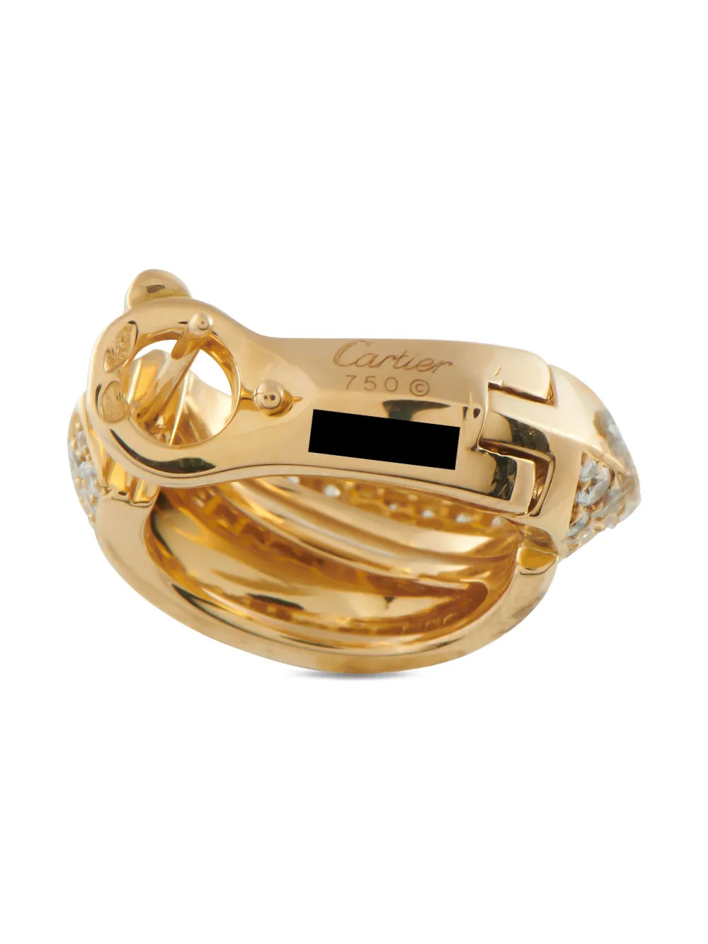 Pre-owned Cartier 18k Yellow Gold Diamond Earrings