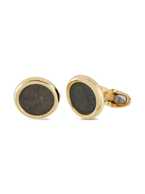 Bvlgari Pre-Owned gemelos Monete con moneda de Teodosio II en oro amarillo de 18 ct
