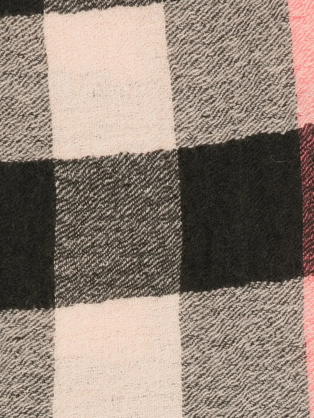 Bellerose Sidar geruite sjaal met franje - Beige