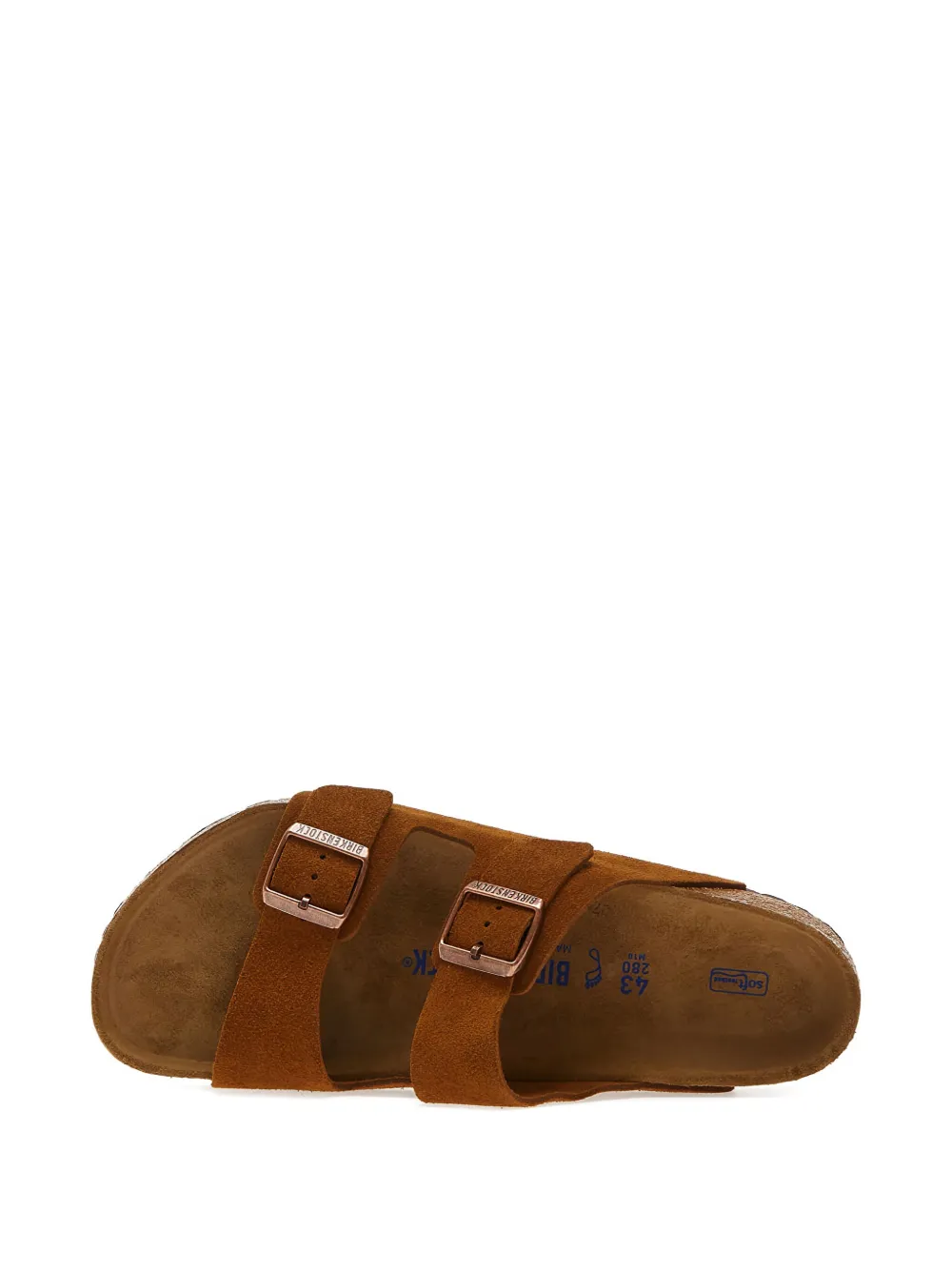 Birkenstock Arizona Soft suède sandalen Bruin