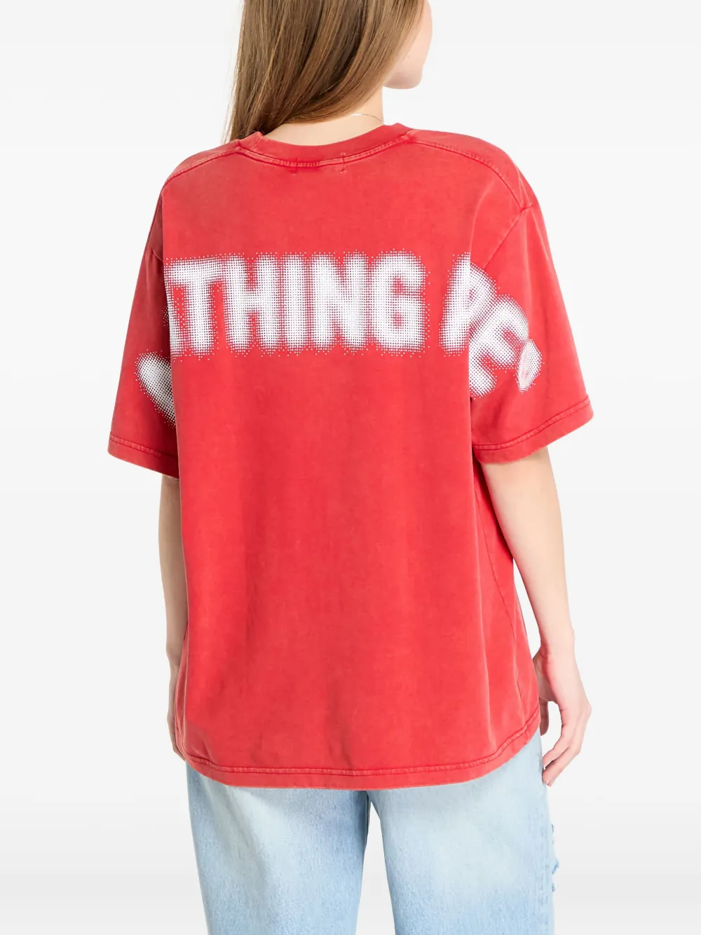 A BATHING APE T-shirt met print Rood