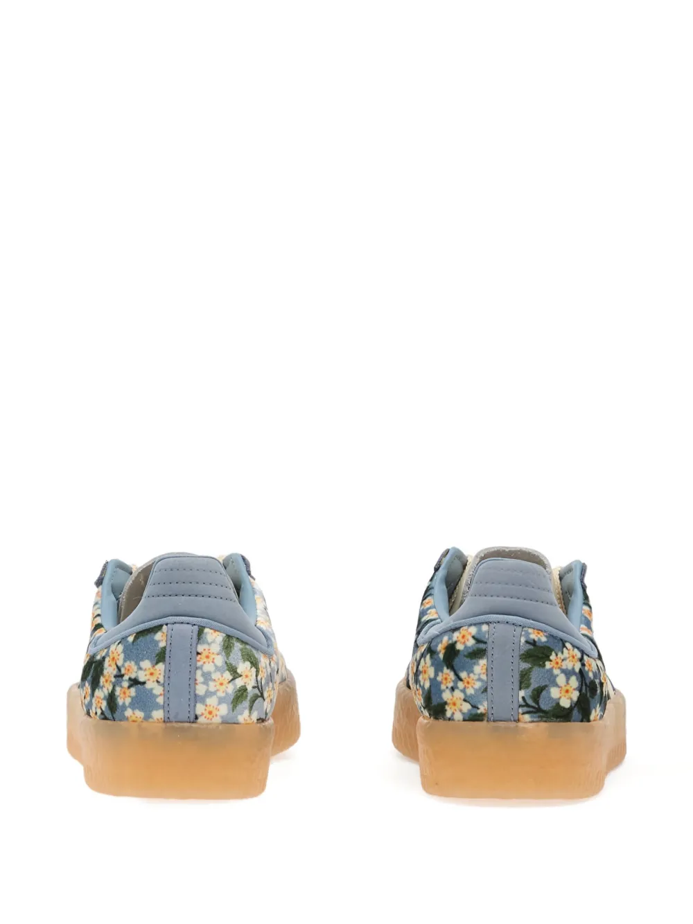 Adidas Originals X Liberty London Sanbae Floral-print Striped Sneakers In Blue