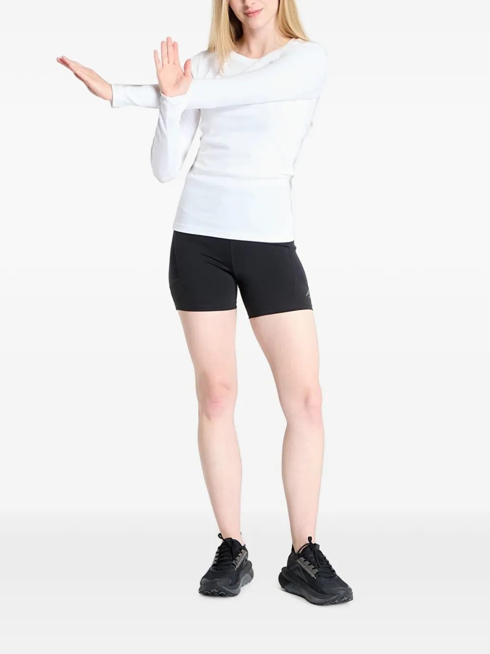 Nike high-waisted shorts Zwart