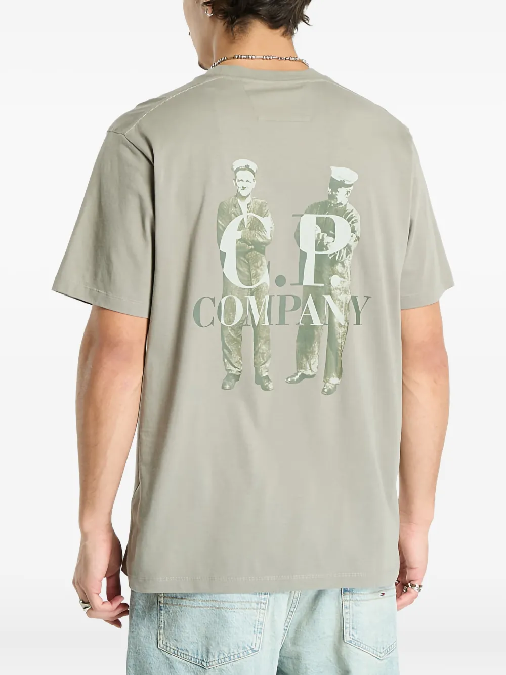 C.P. Company T-shirt met logoprint Grijs