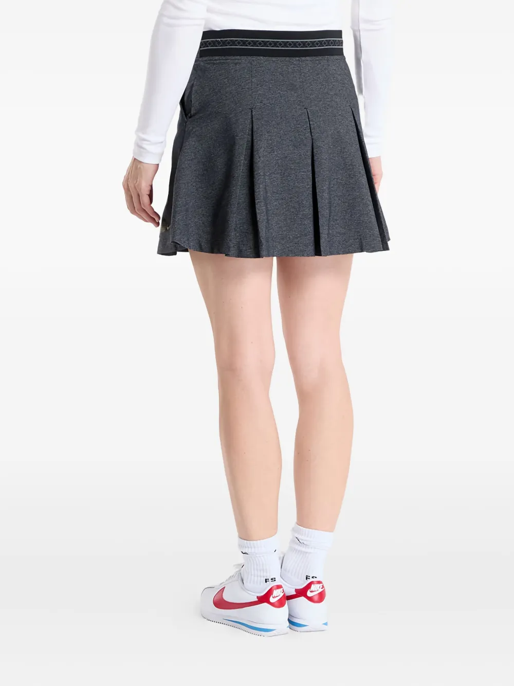 Nike Naomi Osaka geplooide mini-rok Zwart