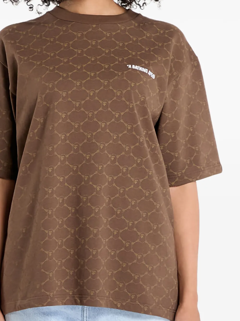 A BATHING APE College T-shirt met monogram logo Bruin