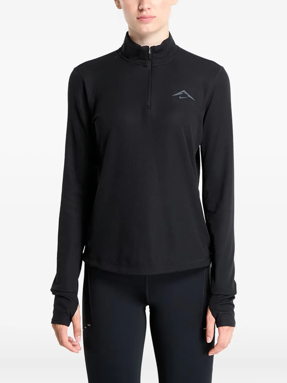 Quarter-Zip Thumb-Hole Sweatshirt