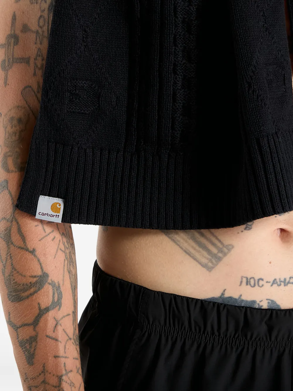 Carhartt Shawn Ribbed Scarf In Black