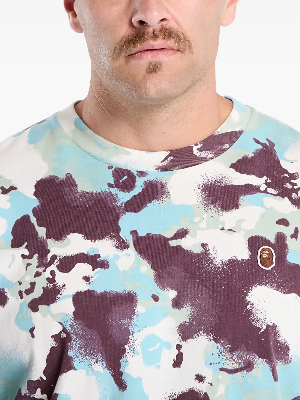 A Bathing Ape Logo-ptch T-shirt In Multi