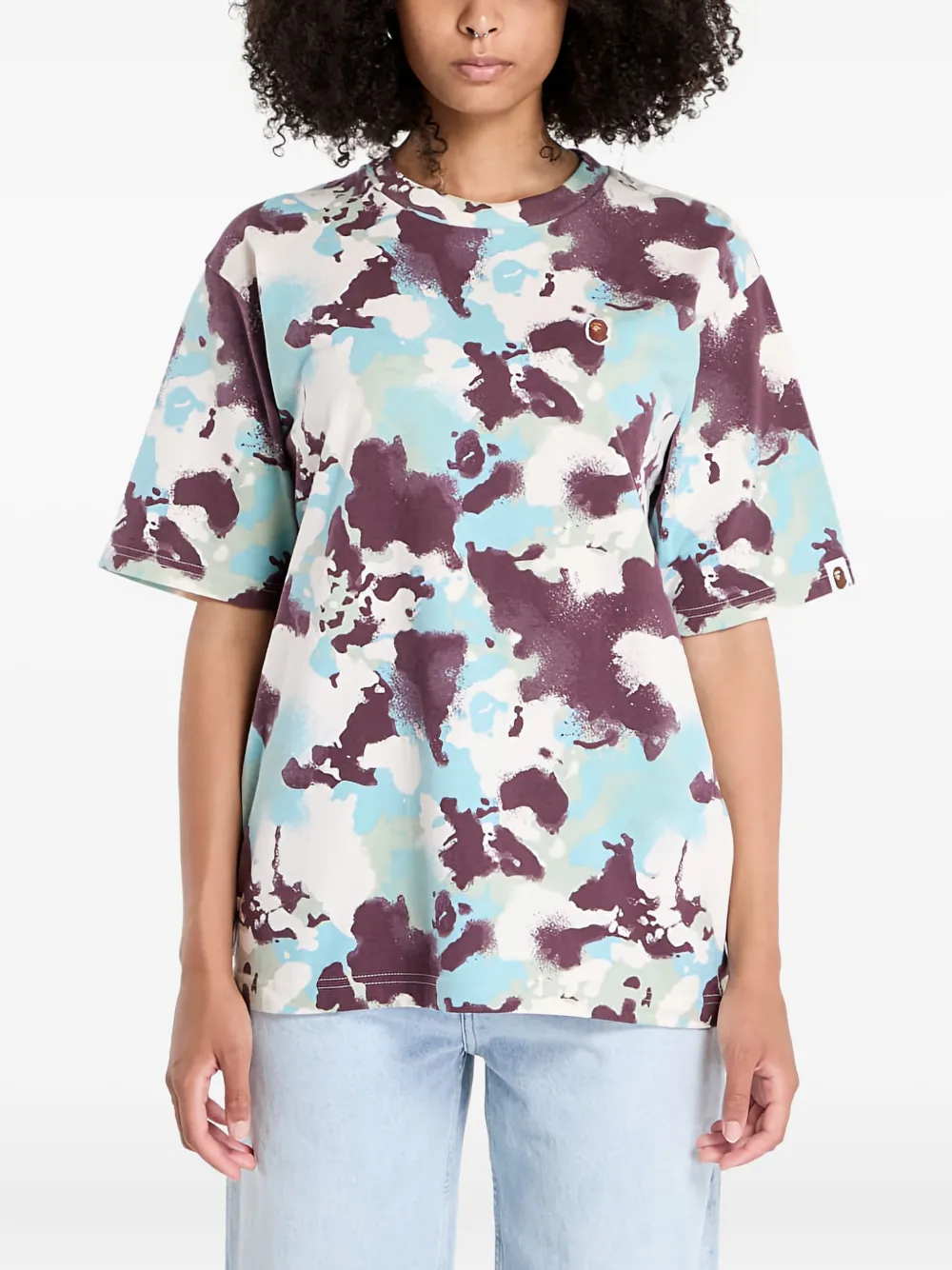 A Bathing Ape Logo-ptch T-shirt In Multi
