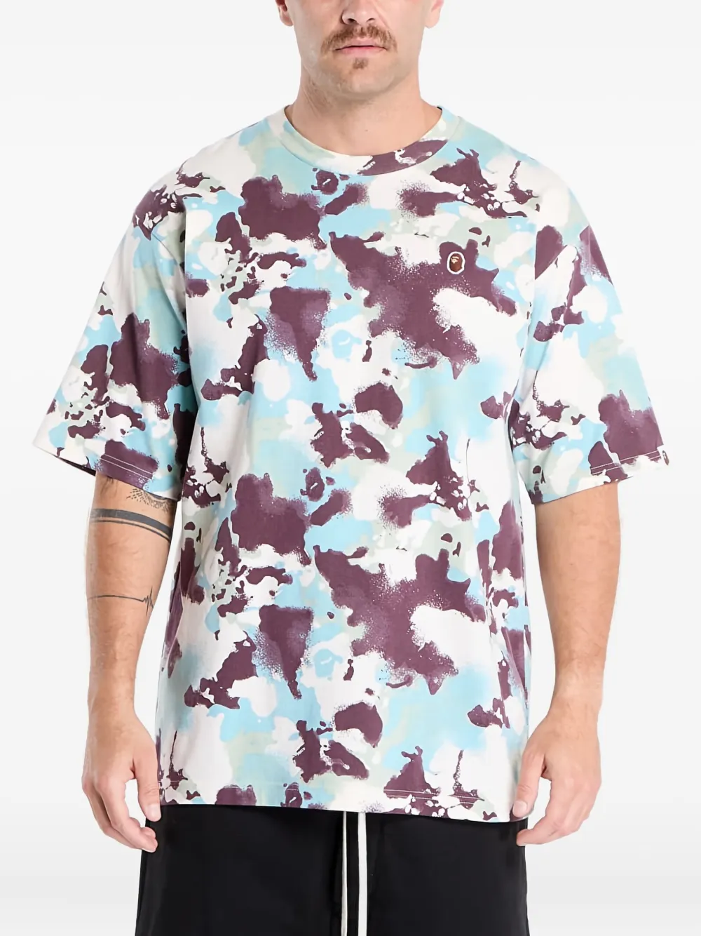 A Bathing Ape Logo-ptch T-shirt In Multi