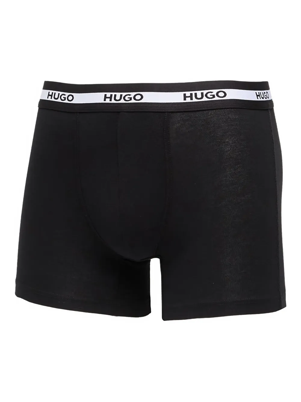 HUGO Drie boxershorts met logoband Zwart