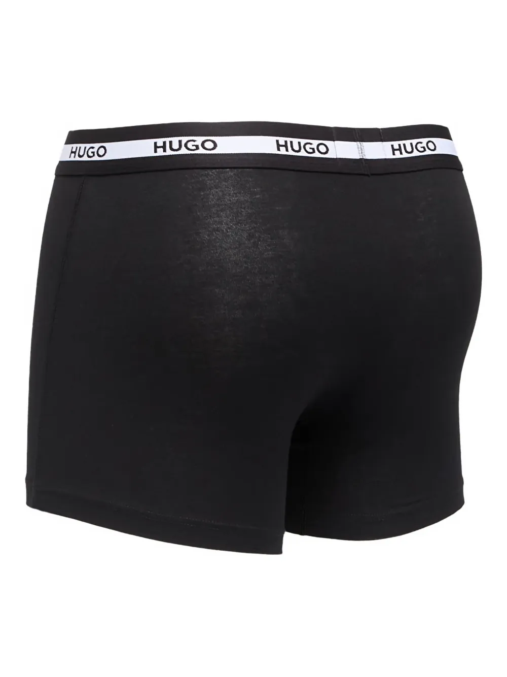 HUGO Drie boxershorts met logoband Zwart