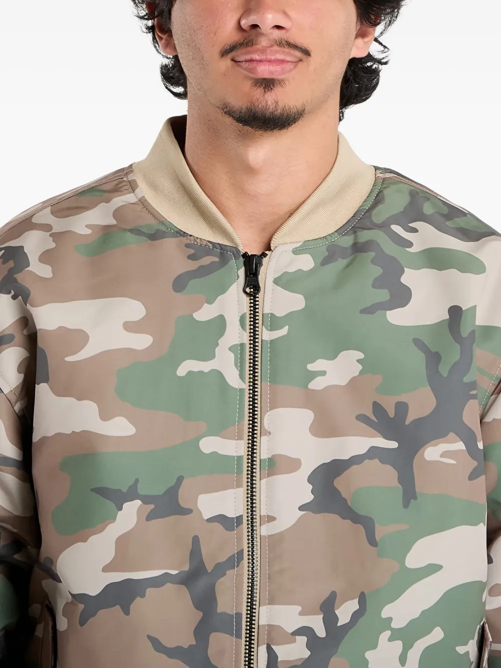Vans Copey Camouflage Bomber Jacket In Green