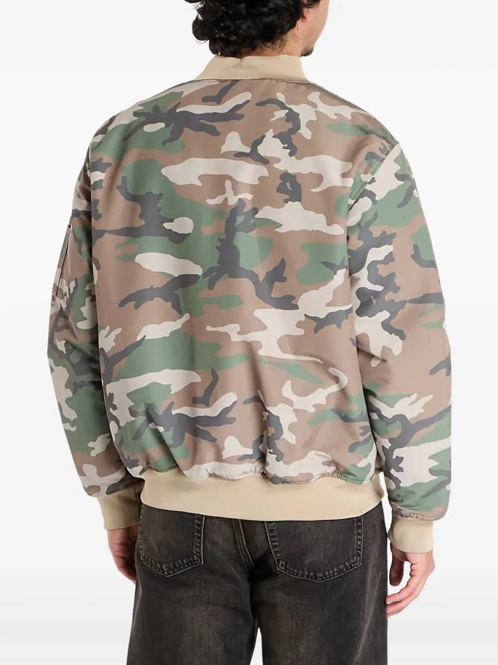 Vans Copey Camouflage Bomber Jacket In Green