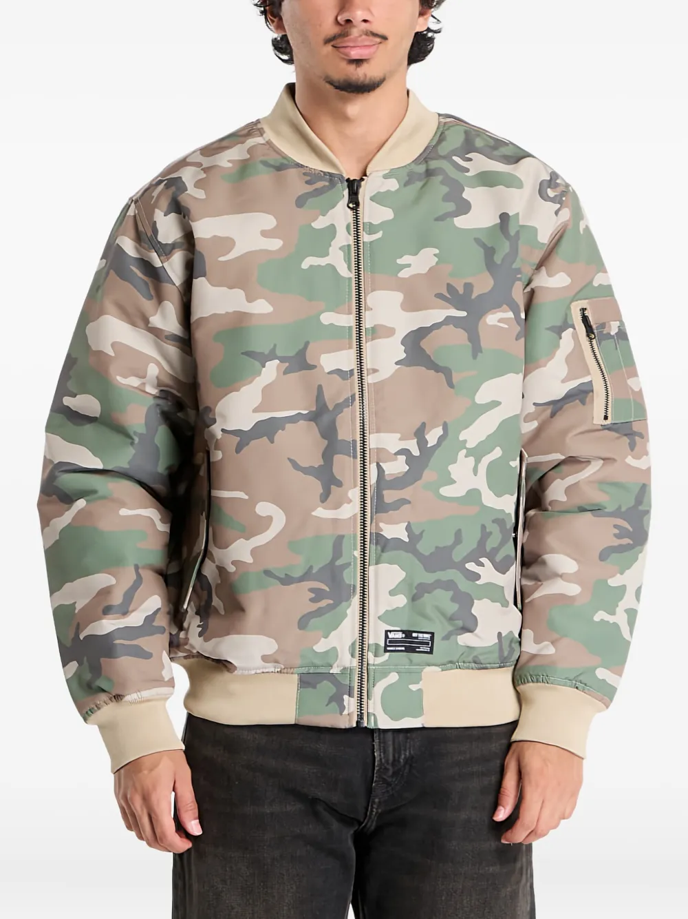 Vans Copey camouflage bomber jacket | Green | Image 1