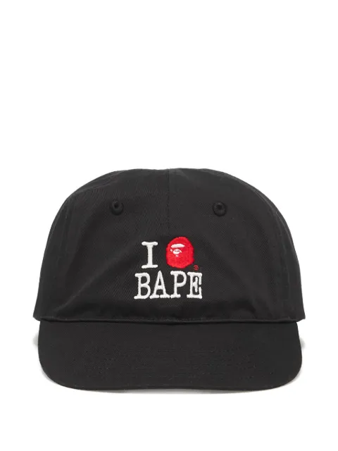 A BATHING APE® logo cotton twill baseball cap