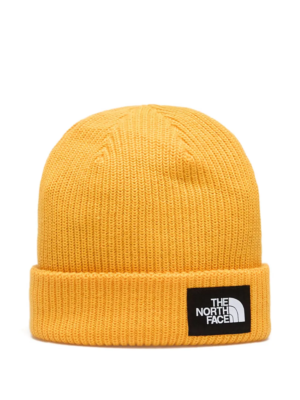 The North Face Logo-patch Beanie Hat In Orange