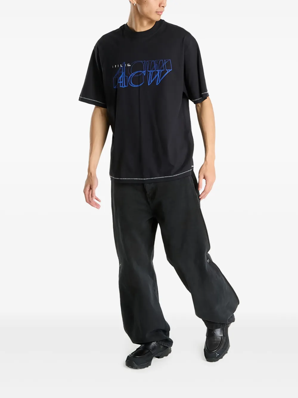 A-COLD-WALL* Serif topstitch T-shirt - Zwart