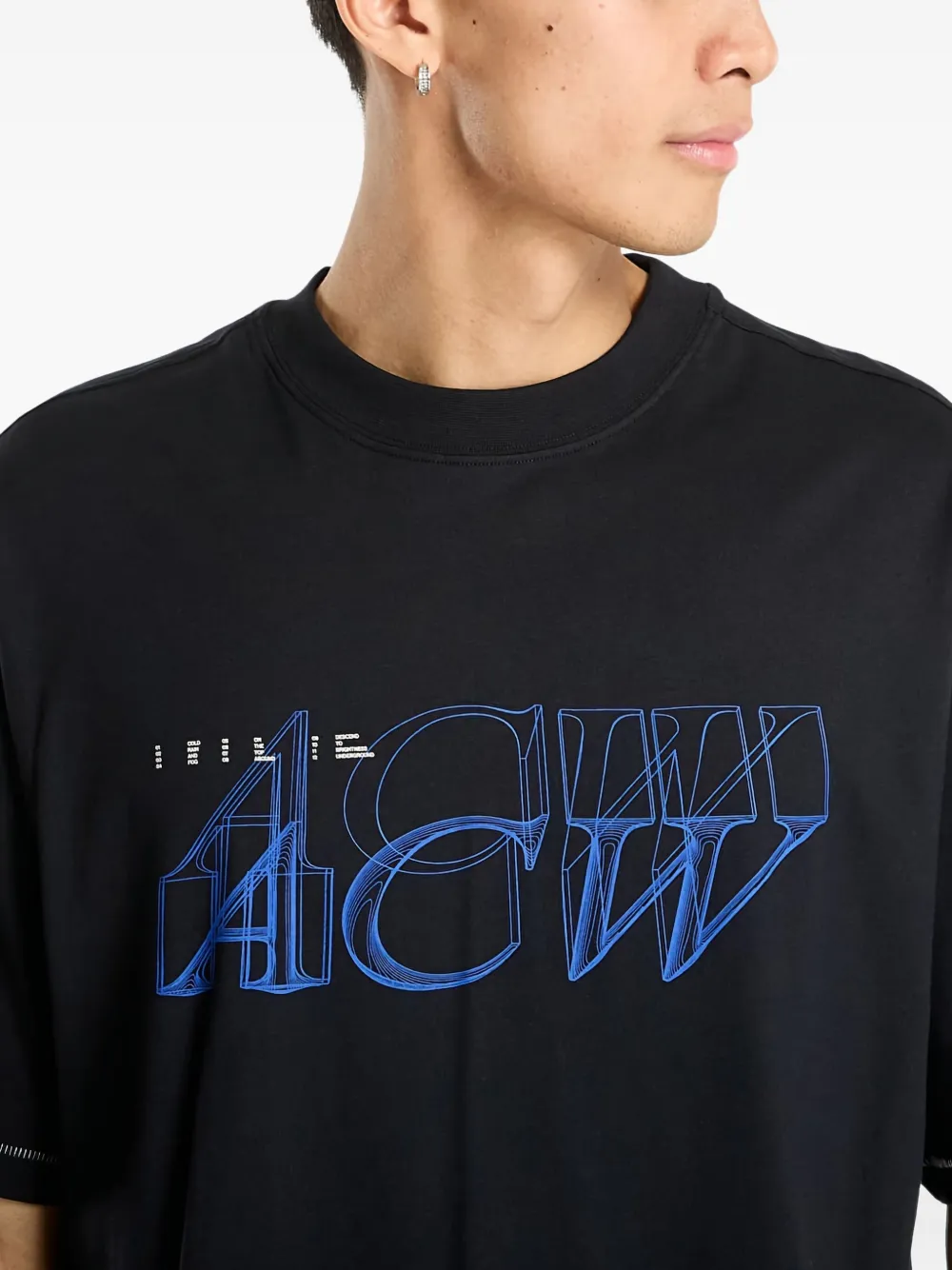 A-COLD-WALL* Serif T-shirt met stiksel Zwart