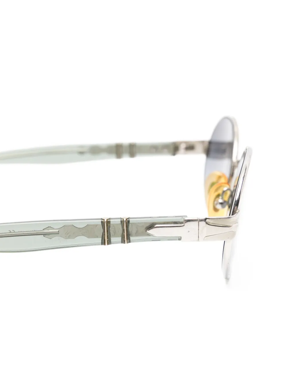 Persol Pre-Owned Zonnebril met rond montuur Grijs