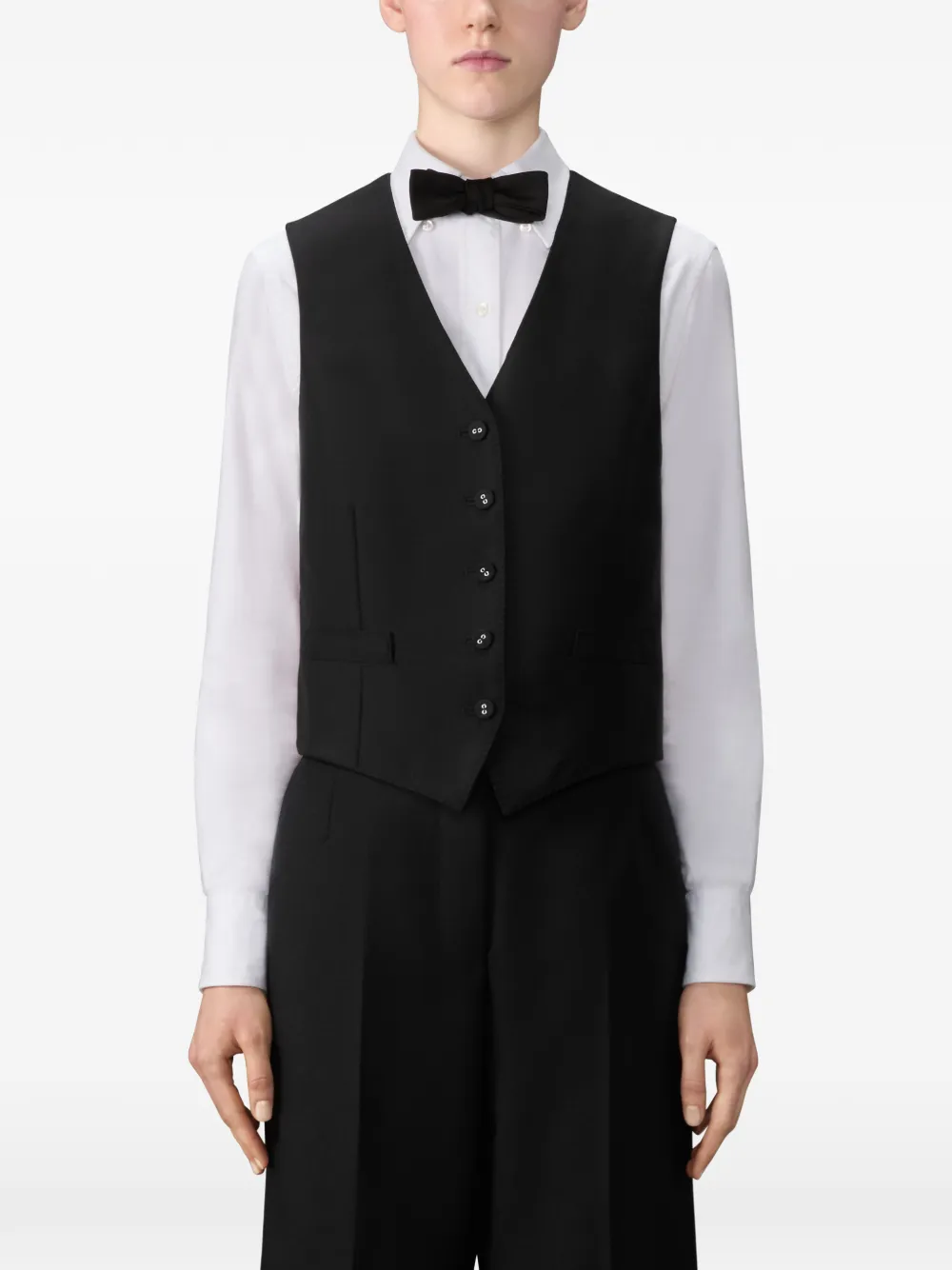  Thom Browne Button Waistcoat - Black 
