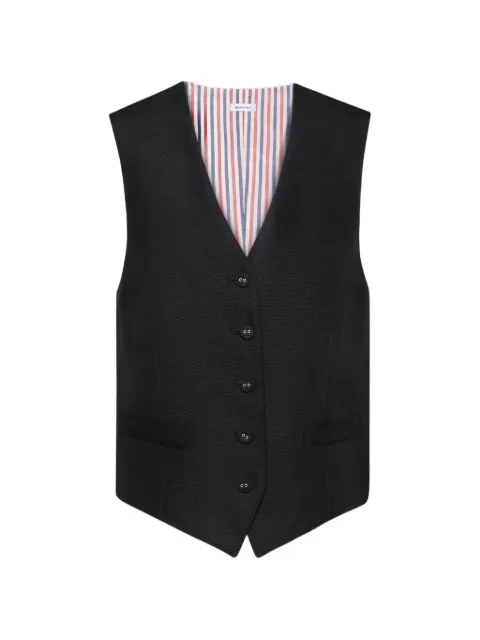 Thom Browne 3-ply wool mohair vest