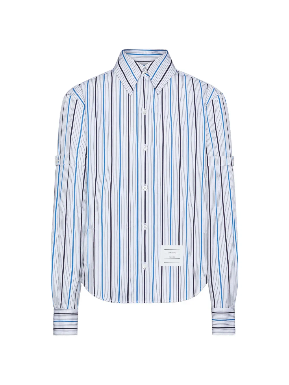 Thom Browne bar-stripe armband shirt - White