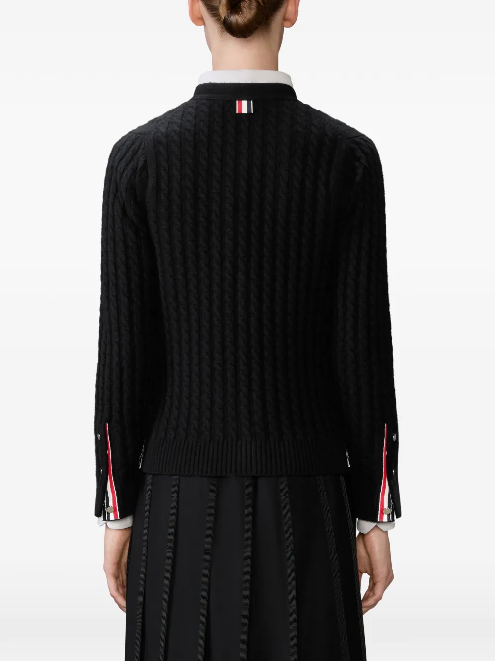 Thom Browne Kabelgebreid vest Zwart