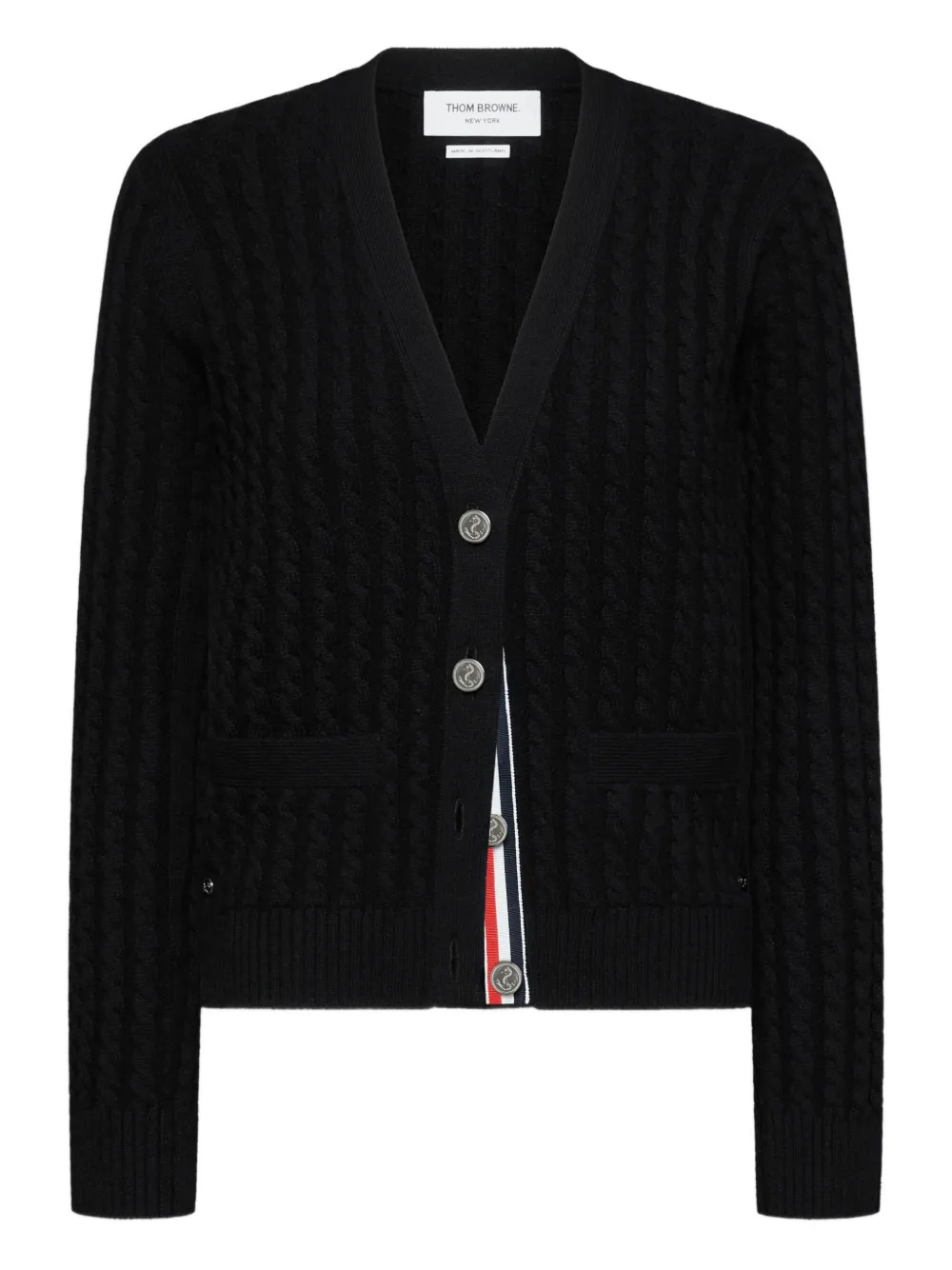 Thom Browne cable-knit cardigan - Nero