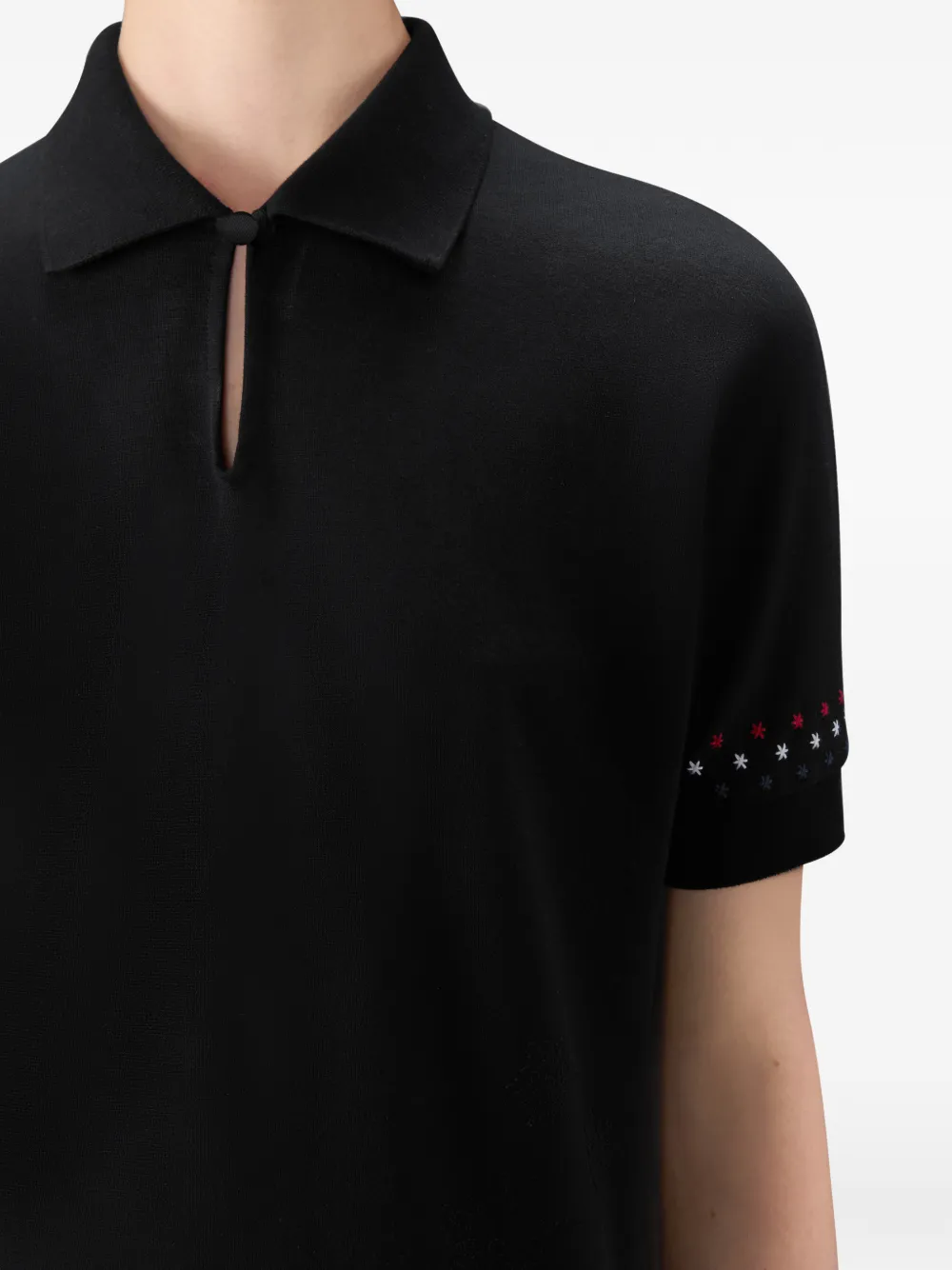 Thom Browne Polotop met geborduurde sneeuwvlok Zwart