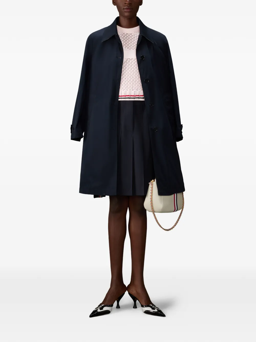 Thom Browne Hector T-shirt met pointelle stiksel Roze