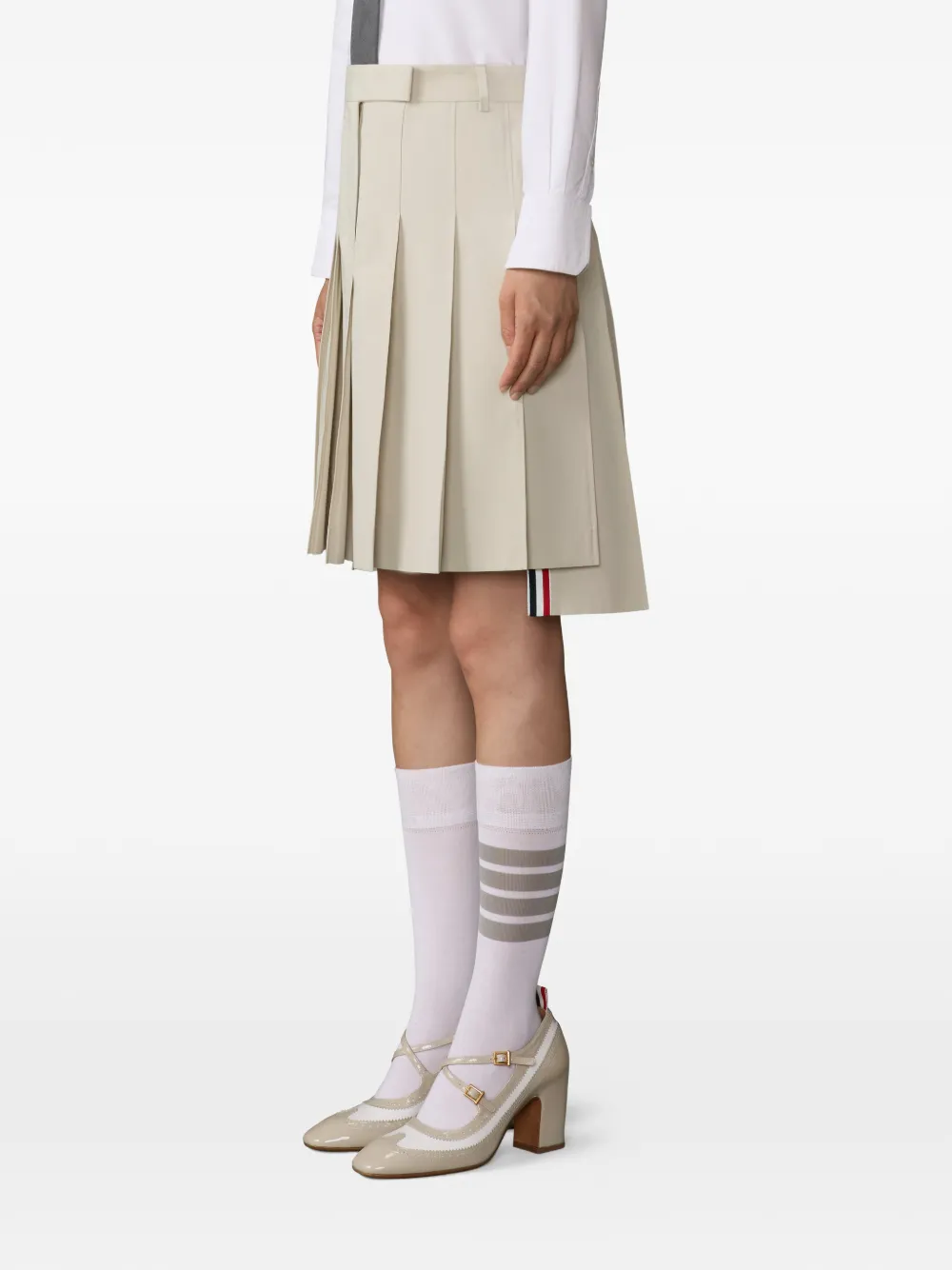 Thom Browne Mini-plooirok Beige