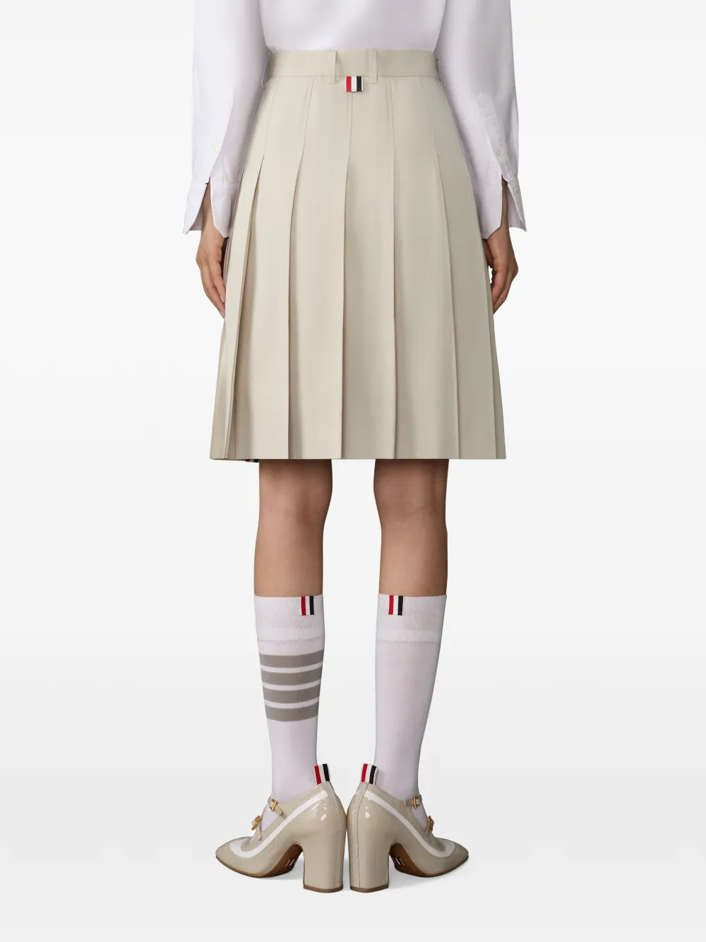 Thom Browne Mini-plooirok Beige