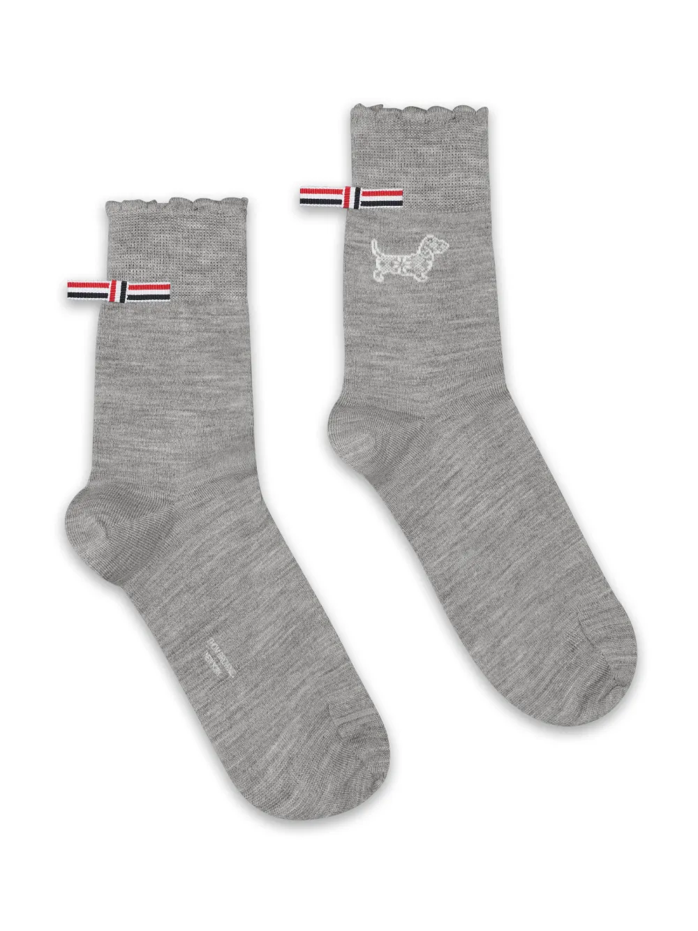 Thom Browne hector-detail stripe trim socks - Grigio