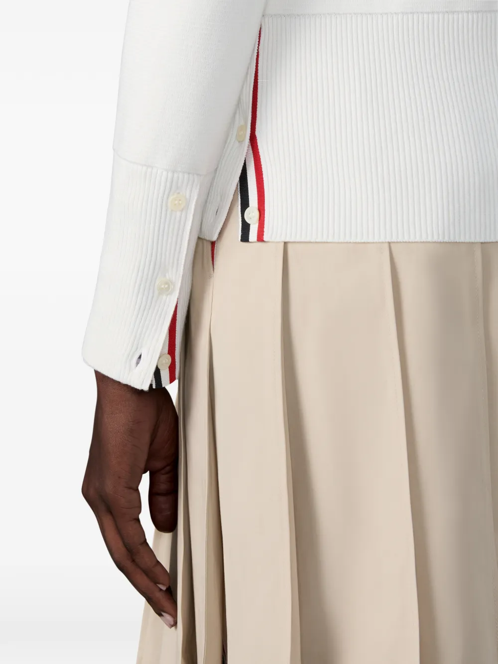 Thom Browne Milano Stitch vest met 4 strepen Wit