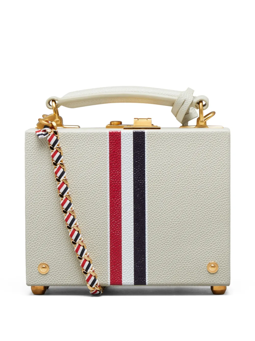  Thom Browne Pebble-grain Mini Bag - Neutrals 