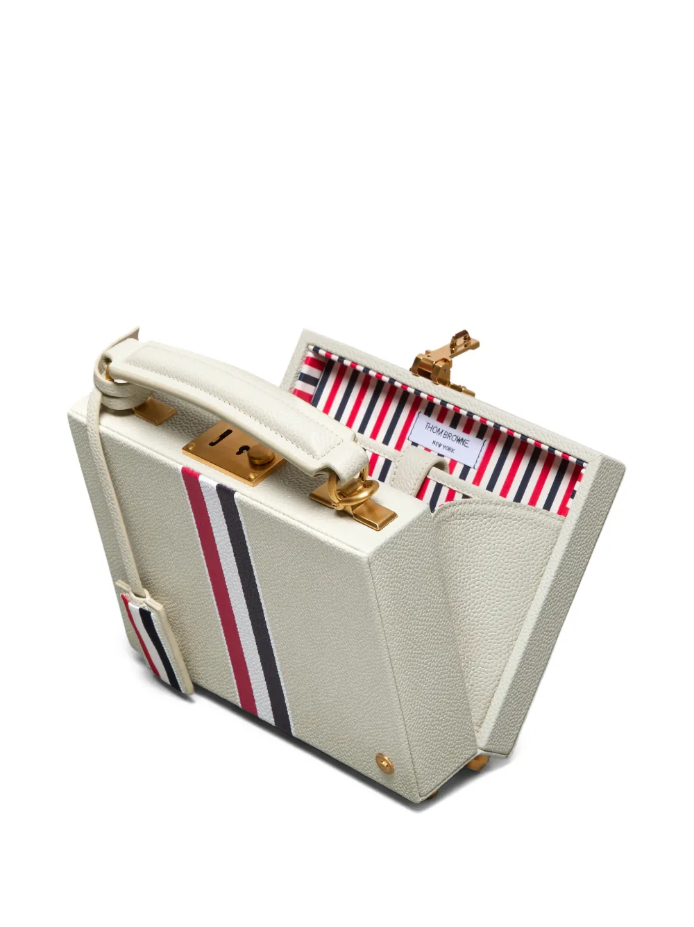 Thom Browne Kleine tas met bewerkte afwerking Beige