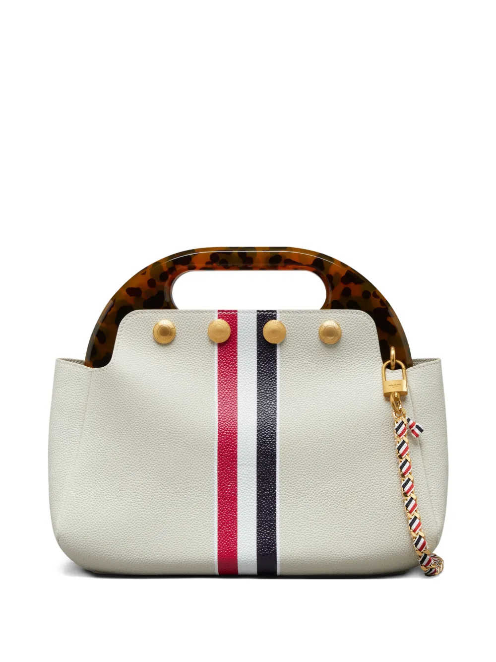 Thom Browne striped-detail leather shoulder bag - Toni neutri