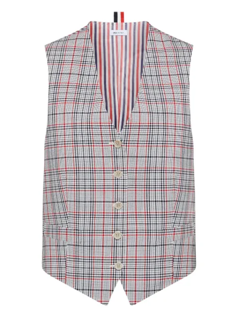 Thom Browne plaid waistcoat