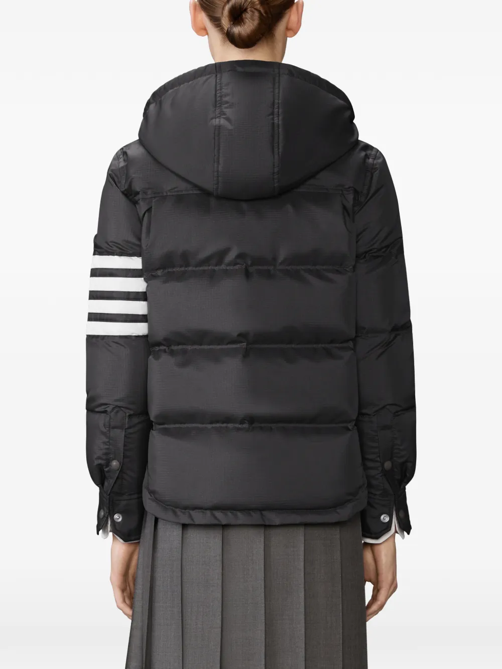 Thom Browne Ripstop jack met vier strepen Grijs