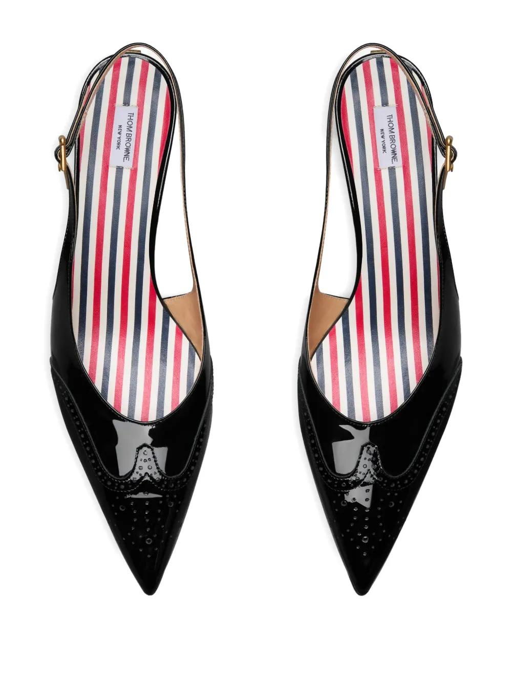 Thom Browne 50 mm slingback pumps Zwart