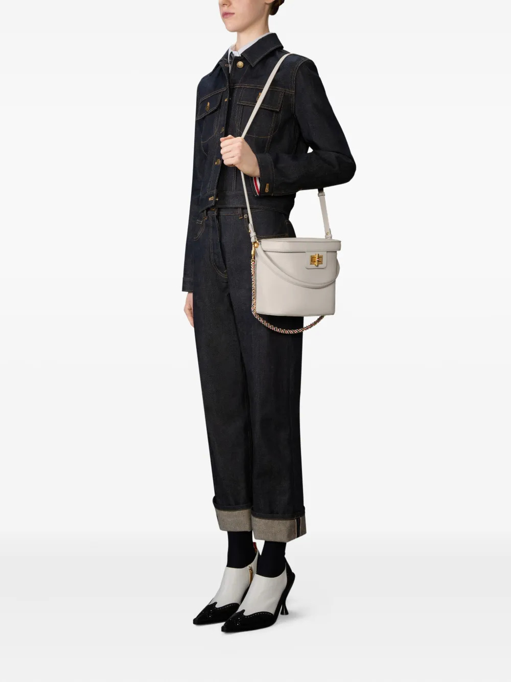 Thom Browne Bewerkte tas - Grijs