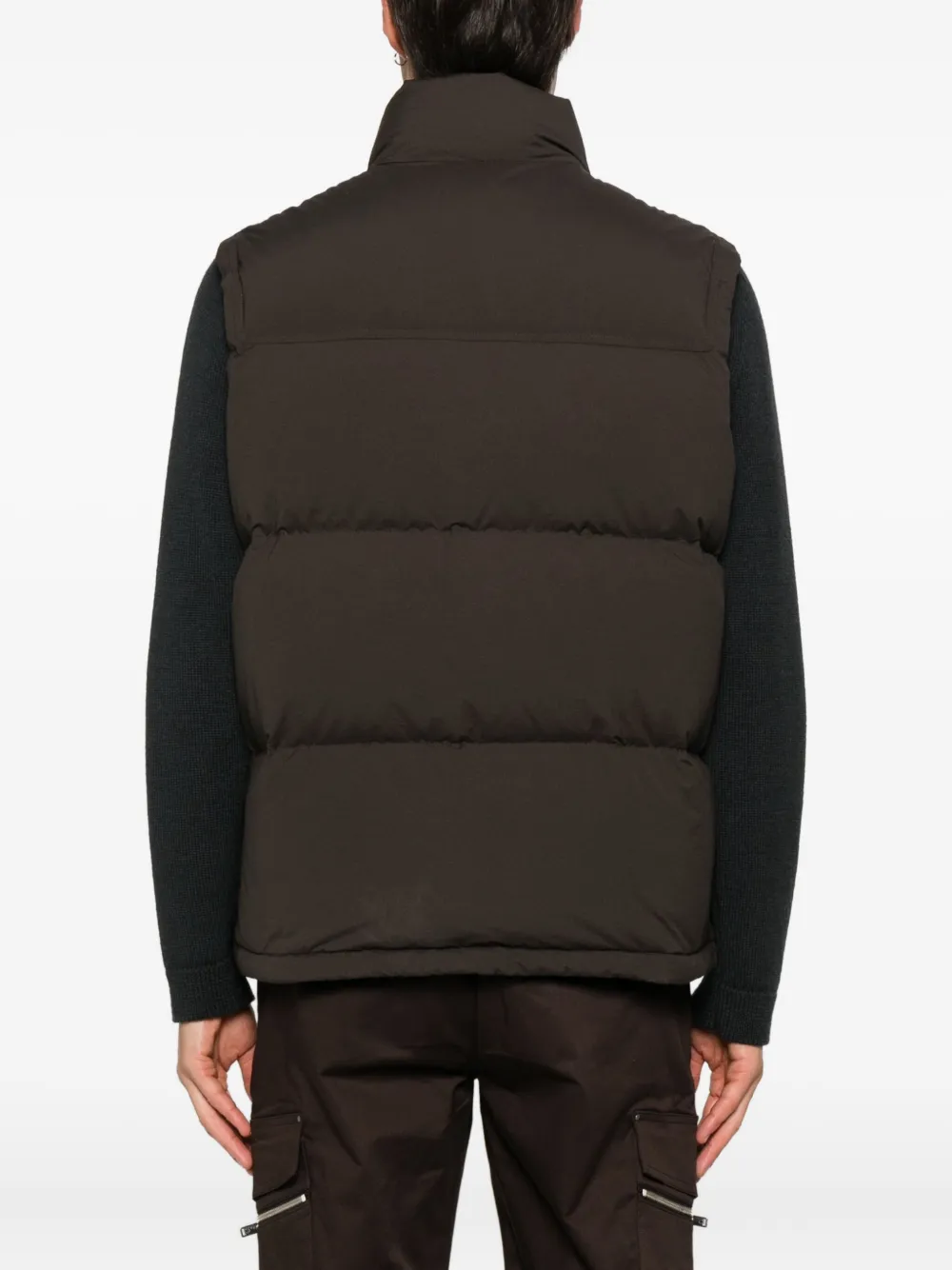 Moose Knuckles Everest Button-fastening Padded Waistcoat In Brown