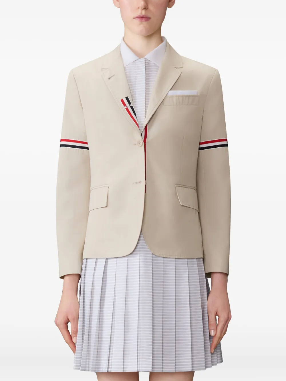  Thom Browne Long-sleeves Blazer - Neutrals 