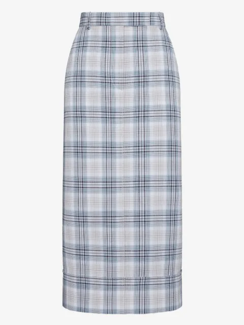 Thom Browne falda midi con motivo de cuadros
