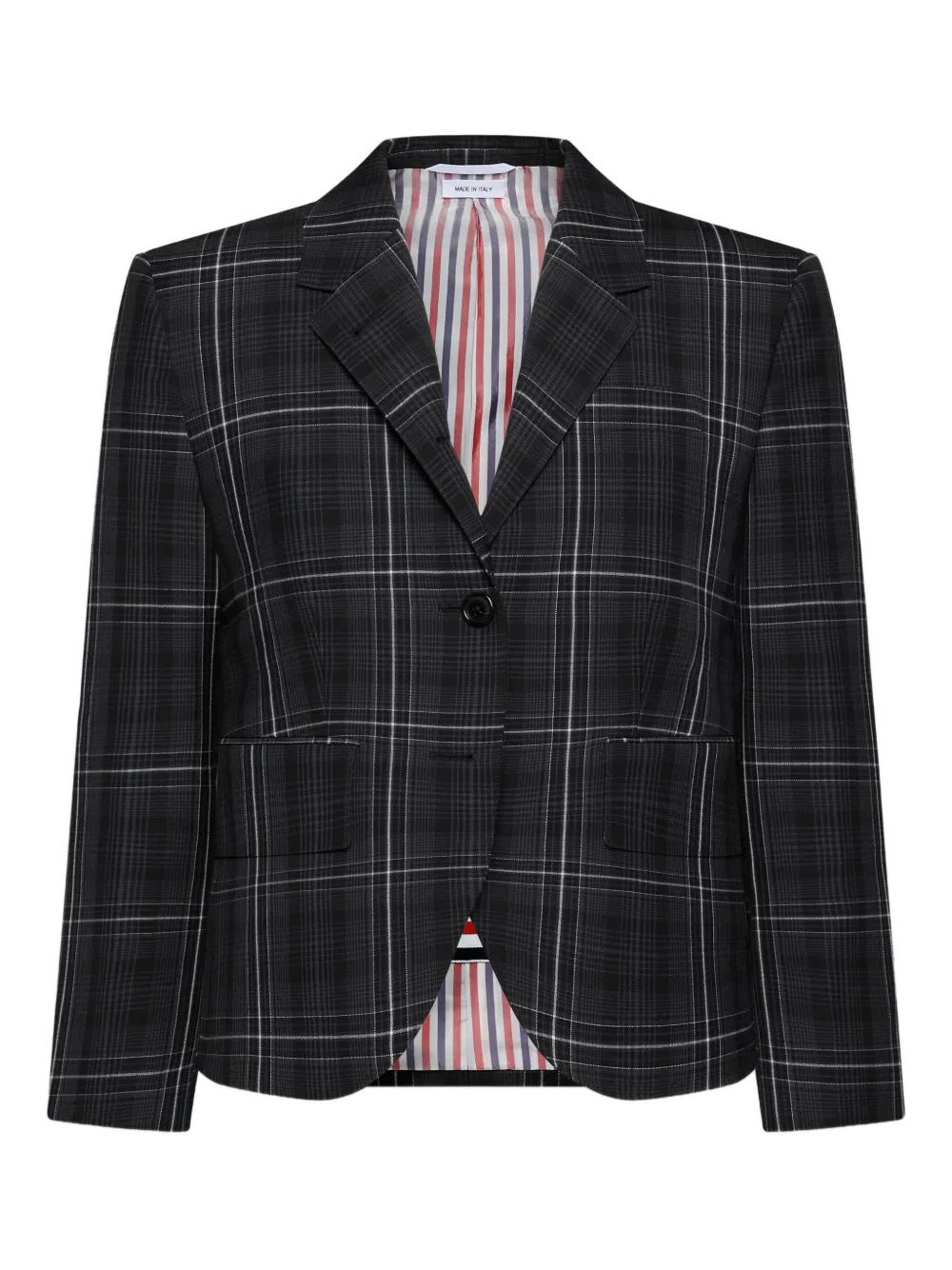 Thom Browne Blazer a quadri - Nero